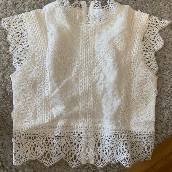 Only 1 Left▪️Lilly Boho Lace top NWT white - Picture 6 of 7